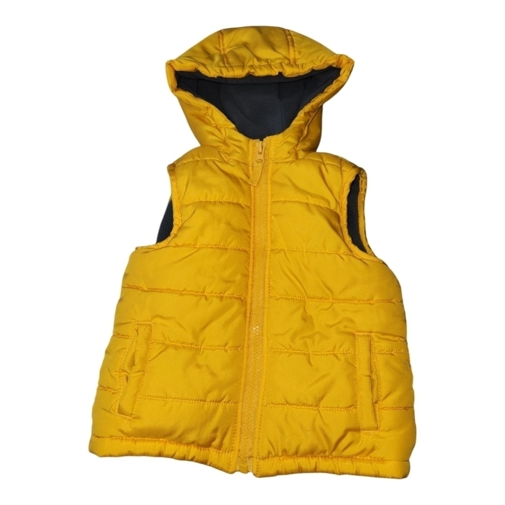 LITTLE me hooded puffer baby vest 18 months